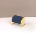 Elegante sieradenstandaard van blauw fluweel en goud metaal voor armbanden en horloges - Donkerblauw