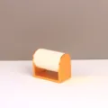 Supporto moderno per orologi in oro arancione con rullo per gioielli bianco morbido - Beige