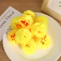 Têtes de fleurs d'œillet jaunes artificielles décoration de fleurs en soie bricolage - Jaune Orangé