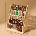 Espositore a 5 livelli in legno massiccio per bracciali e orologi, 38x30x17cm - 5 Livelli