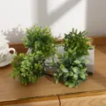 Künstliche Eukalyptus Grünpflanzen Kleine Topfpflanzen Künstliches Laub Mini Tisch - 4er-Set ohne Töpfe