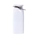 Vase à fleurs en céramique blanche minimaliste nordique avec nœud en cuir marron pour décor salon - L