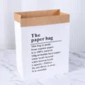 Bolsas de regalo de papel de estilo inglés simple, empaque de flores de papel kraft y caja. - L