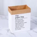 Bolsa de almacenamiento de papel kraft minimalista, embalaje de flores de doble capa. - S