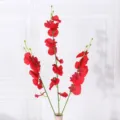 Künstliche tanzende Orchidee Seidenblume für Heimdekoration und Wohnzimmer Deco. - Rot