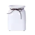 Vase en céramique blanche minimaliste nordique avec corde marron pour décoration d'intérieur SKU - S
