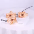 Künstliche 3-Kopf Pfingstrosen Seidenblumen für Heimdekoration Hochzeit Party Blumen Gesteck - Herbstgelb