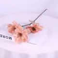 Künstliche 3-Kopf Pfingstrose Seidenblumen für Heim Hochzeit Dekoration, elegante rosa Blüte. - Herbstrosa