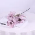 Künstliche 3-Kopf Pfingstrose Seidenblume für Heim Hochzeit Dekoration Blumenarrangement - Hellviolett
