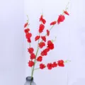 Künstlicher Tänzerische Orchideen Blumenstrauß für Heim Wohnzimmer Tisch Dekoration. - Rot