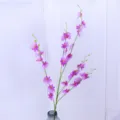 Artificial dancing orchid fake flower bouquet home living room table decor ornament variant - Light Purple