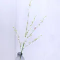 Artificial dancing orchid flower fake floral bouquet for home living room decor - White