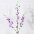 Fiori di orchidea danzante artificiali per decorazioni casa, bellissima composizione. - Viola scuro