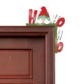 Christmas wooden door corner decor, festive holiday sign hanging ornament for home wall. - HO Red Hats