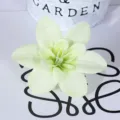 Artificial light green orchid flower head for DIY wedding garlands, corsages and gift boxes. - Green
