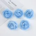 Artificial blue peony flower heads for wedding decoration, gift box filling and home decor. - Blue