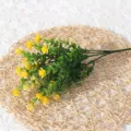 Artificial eucalyptus yellow flower bouquet for home wedding decoration green plant ornament. - Yellow