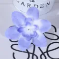 Artificial orchid flower head purple blue gradient fake floral for wedding DIY craft decor - Blue