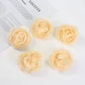 Artificial ranunculus flower heads, cream yellow fake peony for wedding and home decor. - Champagne