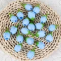 Blue artificial rose flower buds for DIY crafts corsage wrist flower accessories - Blue