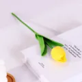 Künstliche PU-Tulpe Mini Blume Falscher Blumenstrauß für Heimdekoration Hochzeit Tischdeko - Gelb