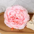 Roze kunstmatig pioenroos bloemhoofd voor huwelijk huisdecoratie en zijden bloemstuk. - Roze