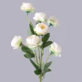 Champagne artificial peony bouquet 6 heads silk flowers for home wedding decor variant. - Champagne