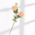 Künstliche Rose Pfingstrose Blume 3 Köpfe Falsche Blumen Heim Hochzeit Wand Dekor - Champagner