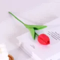 Künstliche Mini PU Tulpe Blume für Heimdekoration Hochzeit Party Fotografie Requisiten rot - Rot