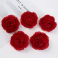 Red artificial peony flower heads for wedding decoration, gift box filling and home decor items. - Burgundy