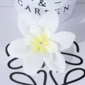 Künstlicher weißer Orchideenblütenkopf für Hochzeitsgirlande DIY Korsage Handwerk Basteln - Weiß