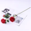 Europäische künstliche Pfingstrose Rosen Blumen Zweig für Heimdekoration und Party. - Rot