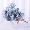 Light blue artificial peony flower bouquet variant for home and wedding decoration. - Mist Blue