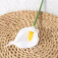 Fleur artificielle mini arum PU pour décoration de maison photographie fausse fleur blanc. - Blanc