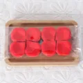 Red artificial rose petals for wedding decoration, fabric petal packs for party layout - Red