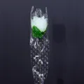 Künstliche einzelne Rosenblüte mit transparenter Sternverpackung Kunstseidenblume Geschenk. - Weiß
