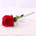 Künstliche rote Rose einzelne Blume für Heim Büro Dekor Hochzeit Blumenstrauß Plastik. - Rot