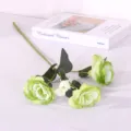 4-Kopf Künstliche Eustoma Lisianthus Blume Seide Hochzeit Heim Dekor Fotografie Requisite - Dunkelgrün