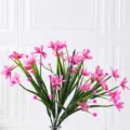 Künstlicher rosa Orchideen Blumenstrauß, Plastik Seide Blumen für Heimdekoration und Vase. - Rosa