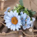 Künstlicher blauer Sonnenblumen Hortensien Blumenstrauß rustikale Heimhochzeit Dekoration Variante - Blau