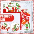 Wooden Christmas elf door corner decoration detail view showing precise dimensions and close-ups. - Christmas Elf