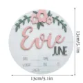 Placa de madera para estadísticas de nacimiento de bebé accesorio de fotografía 13cm - Estilo G