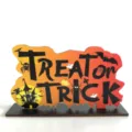 Decorazione da tavolo in legno di Halloween, targa festiva per festa paurosa. - Stile B