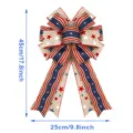 Fiocco decorativo del Giorno dell'Indipendenza americana stelle strisce rosso bianco blu - Fiocco Stile A