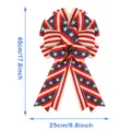 Fiocco patriottico del Giorno dell'Indipendenza americana rosso bianco blu stella ghirlanda - Fiocco Stile B