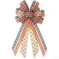 Fiocco in iuta del Giorno dell'Indipendenza americana stelle strisce decorazione appendere - Stile Fiocco E