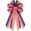 Fiocco bandiera americana rosso bianco blu stelle strisce festa corona decorazione appeso - Stile Fiocco F