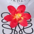 Künstlicher roter gelber Orchideenblütenkopf für Hochzeitsgirlande Korsage DIY Geschenkbox - Sonnenuntergang Orange