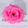 Artificial pink rose flower head for wedding wall decor and DIY craft headwear supply. - Deep Pink