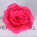 Artificial silk rose flower head hot pink 8cm for wedding party decoration DIY crafts - Rose Red